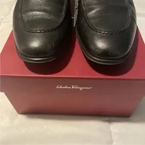 Ferragamo Flori 2 Men’s shoes Black Leather shoes Loafer Gancini Bit With Box Salvatore Ferragamo Mens FLORI 2 Gancini Horse Bit Black  main image 2